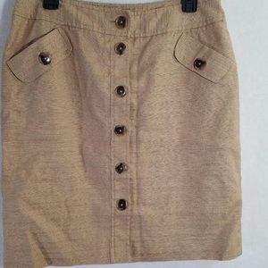 Anne Klein size 10 Skirt front button lined